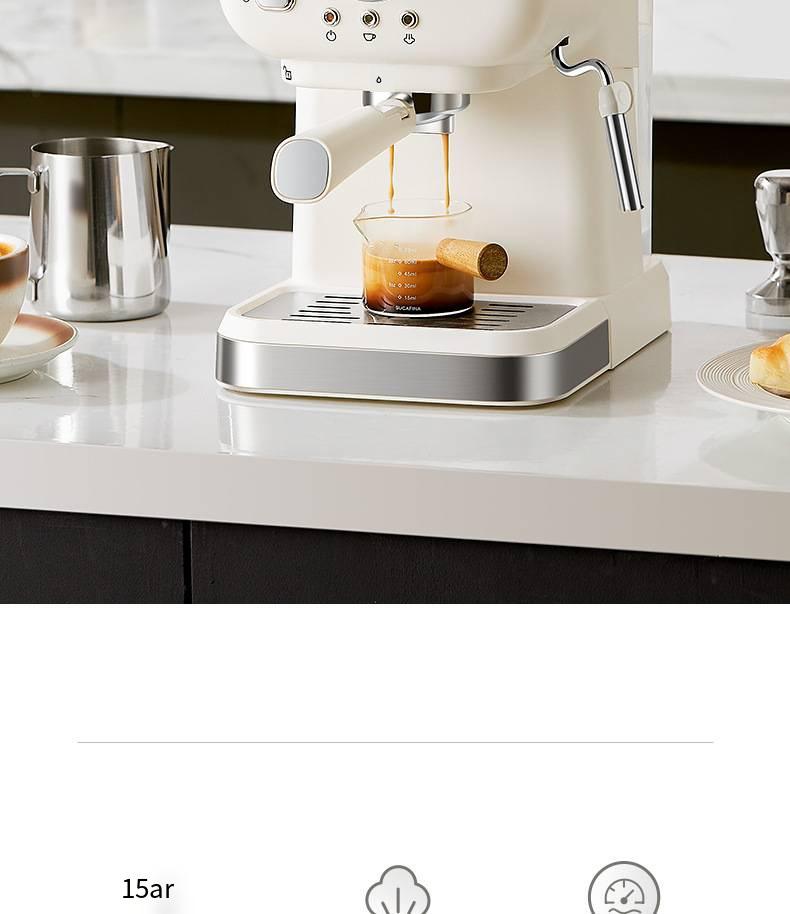 Italian Semi-Auto Coffee Machine with Large Capacity