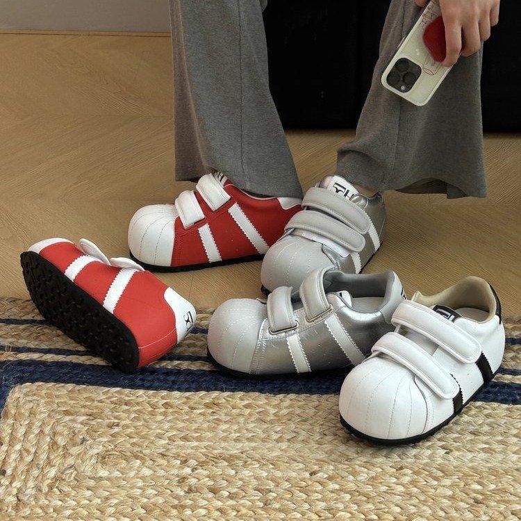 Platform women's shoes Dimensional Dream | Q version bubble shell cartoon board shoes 6cm Velcro inner height increase new trendy shoes