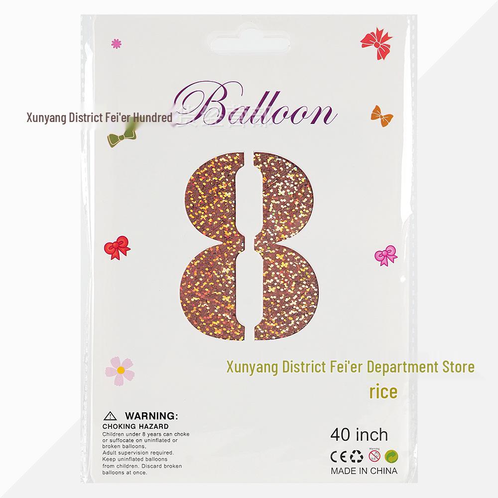 40" Rose Gold Laser Cut Number Balloon - Birthday, Proposal, Wedding, or Bridal Decor