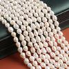 1String, Handmade Water Drop Pearl 6-7mm, White Natural Freshwater Pearl Beads for Jewelry Making DIY Necklace Bracelet Crafts, Women Gift 36cm