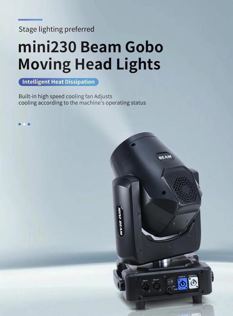 Beam 7r Mini 230w Atmosphere Mobile Stage Light with Aperture Rainbow LED Spotlight Dmx DJ Bar Party Wedding Christmas Atmosphere