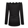 Women's Fashion Strapless Lace One Neck Long Sleeve Hollow Lace Blouse Top