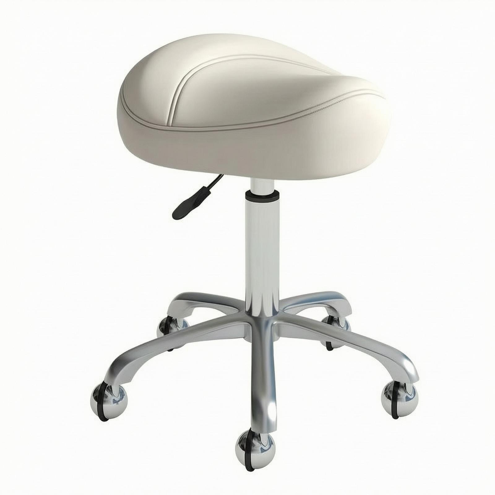 Rolling Stool with Saddle Seat Comfortable