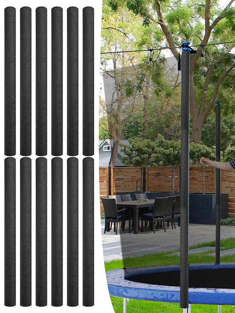 12 Pcs 40cm Round Tube Trampoline Foam Cover Trampoline Poles Replacement Waterproof Tube Padding Replacement Part