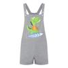 S-XXL Tuta Pigiama da Uomo con Stampa Dinosauro Cartone Animato Colore a Blocchi Posteriore Tasche Spallacci Regolabili Shorts a Salopette Tuta Pigiami