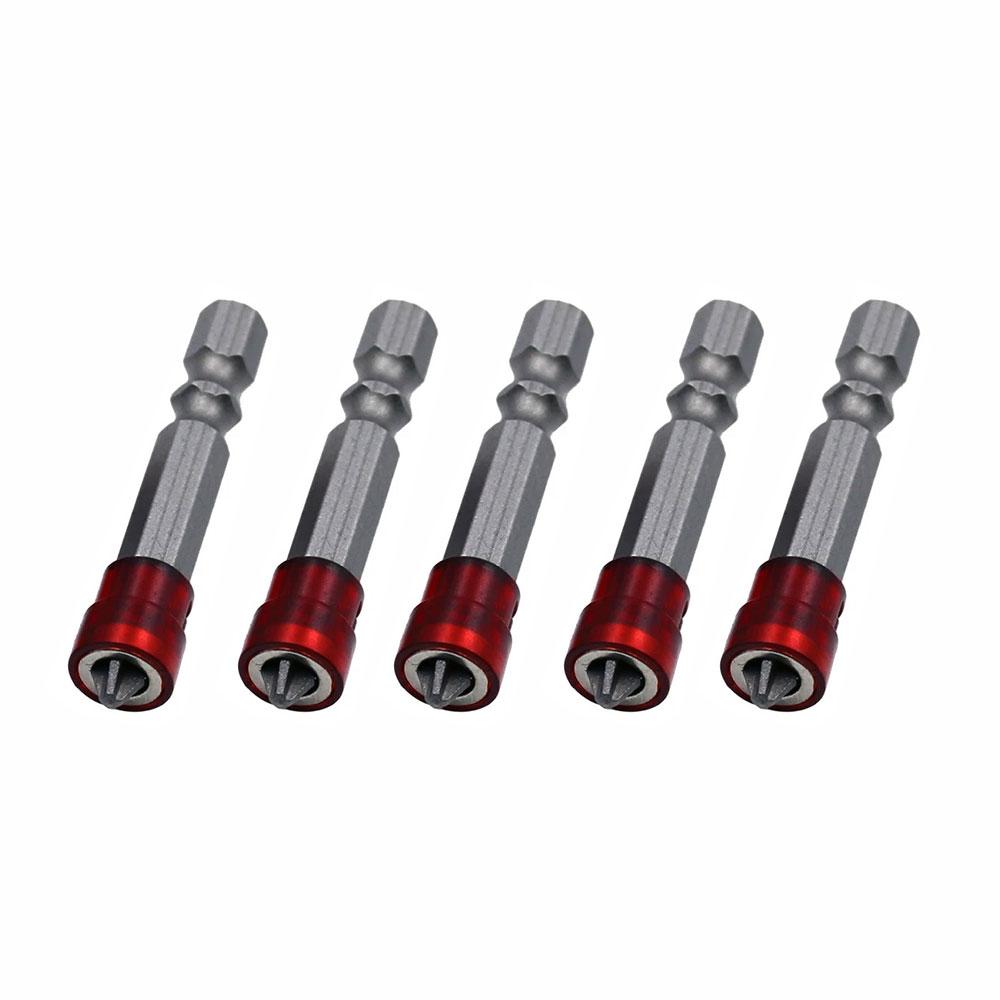 Magnetic Screwdriver Bit PH2 Cross-head 1/4 Inch Hex Shank Screwdriver Holder Ring for House Working Electric Screwdriver Kit
