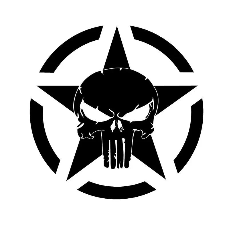 

Світловідбивні наклейки на кузов у вигляді пентаграми та черепа, на замовлення, на вироби для зовнішніх деталей мотоцикла, наклейка з особистістю, автомобільні аксесуари 10cm 2pcs чорний