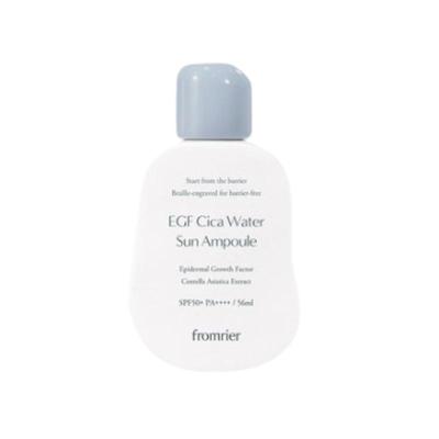 Fromrier Veganská EGF Cica Voda Sluneční Ampule SPF50+ PA++++ – Korejský Organický Opalovací Krém pro Citlivou Pleť – Hydratační Lehký Denní Opalovací Krém 56ml