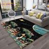 3D Starry Botanical Sun Moonlit Mushroom Rug Floral Hippie Moon Phase Carpet for Aesthetic Bedroom Living Room Vintage Game Mat