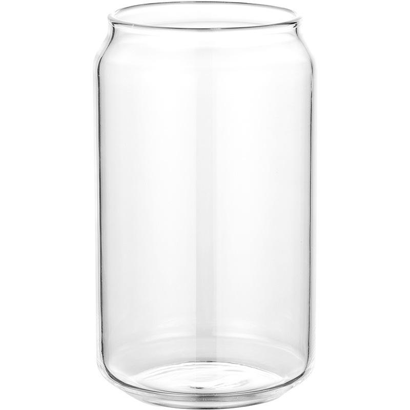 Set 8 Bicchieri In Vetro A Forma Di Lattina 16 Once Con Coperchi E Cannucce – Ideali Per Birra, Cocktail, Caffè Freddo E Succhi