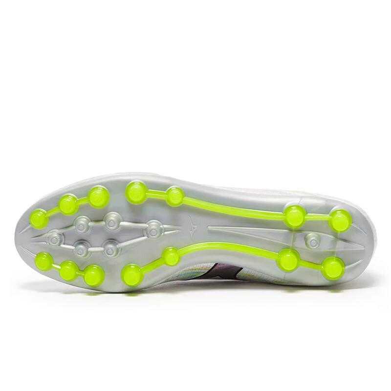 Mizuno AG Short Rubber Studs FG Long Rubber Studs Slip Resistant Breathable Soccer Shoes Unisex Silver White Green Mizuno P1GA2561-09