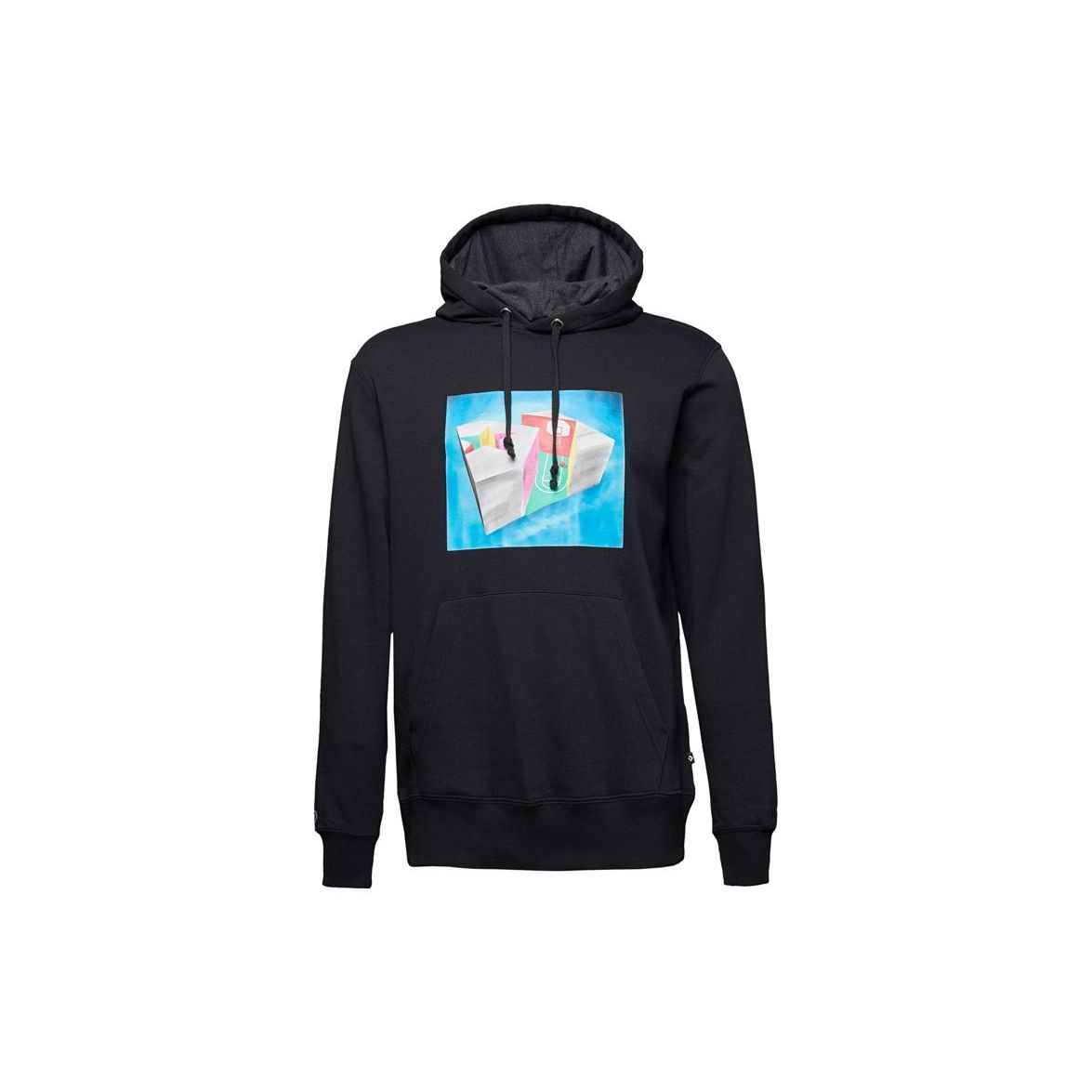 

Converse Повседневный пуловер с капюшоном и цветными блоками с вышивкой, мужские топы, черный 10017341-A01