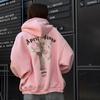 Women's European & American Cross-Border Back Print Hooded Jacket: Autumn Fashion, Loose Fit, Sweet & Spicy Style