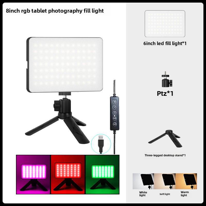 6" LED Fill Light: Flat Panel for Photography, Beauty Live Streams, Video Conferencing, Soft Lighting