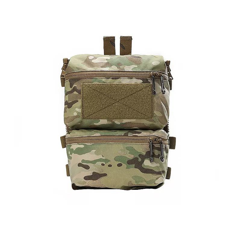 Double Pouch Zip-On Back Panel For Emerson Fro Style V5 Tactical Vest (Multicam)