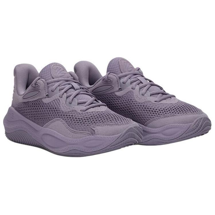 Under Armour Curry Splash 24 Simple Comfortable Non-Slip Durable Low-Top Basketball Shoes Unisex Sneaker Gray Purple 3028193-550