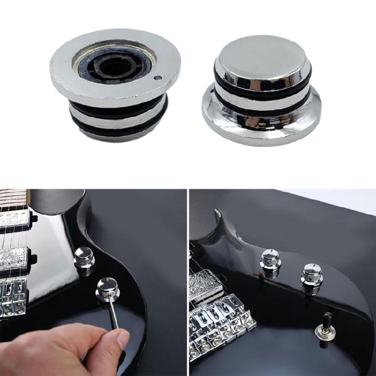 Guitar Knobs Bass Control Knobs Zinc Alloy Texture for Easy Replacement and Volumes Adjustment In Electric Instruments