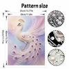 DIY Pearl Bead Art Canvas Peacock Pattern Frameless Creative Craft Painting Kit for Relaxing Home Wall Decoration