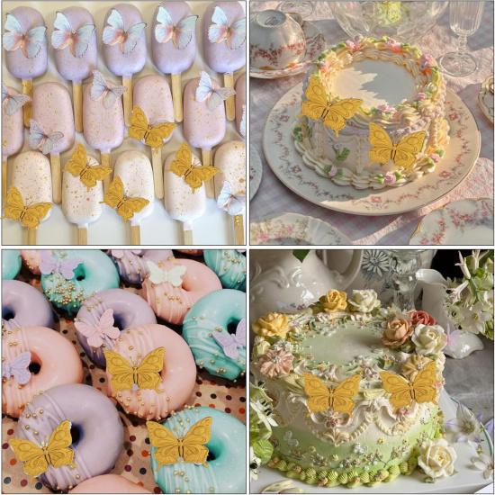 1 Pcs Exquisite Butterfly Fondant Moldfor Cake Decoration, Butterfly Chocolate Silicone Mold Surface Non-Stick Easy to Demould, for Baking Candy