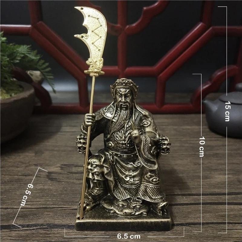 Gold Chinese Feng Shui Guan Gong Buddha Statues Handmade Resin Crafts Big Buddha Sculpture Figurines Home Decoration