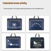 Large Capacity A4 Canvas Zipper File Bag - Multilayer Document Briefcase for Men and Women
