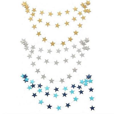 4 m lange Sternschnur-Papiergirlande für Hochzeit, Geburtstag, Party, Babyparty, Dekoration