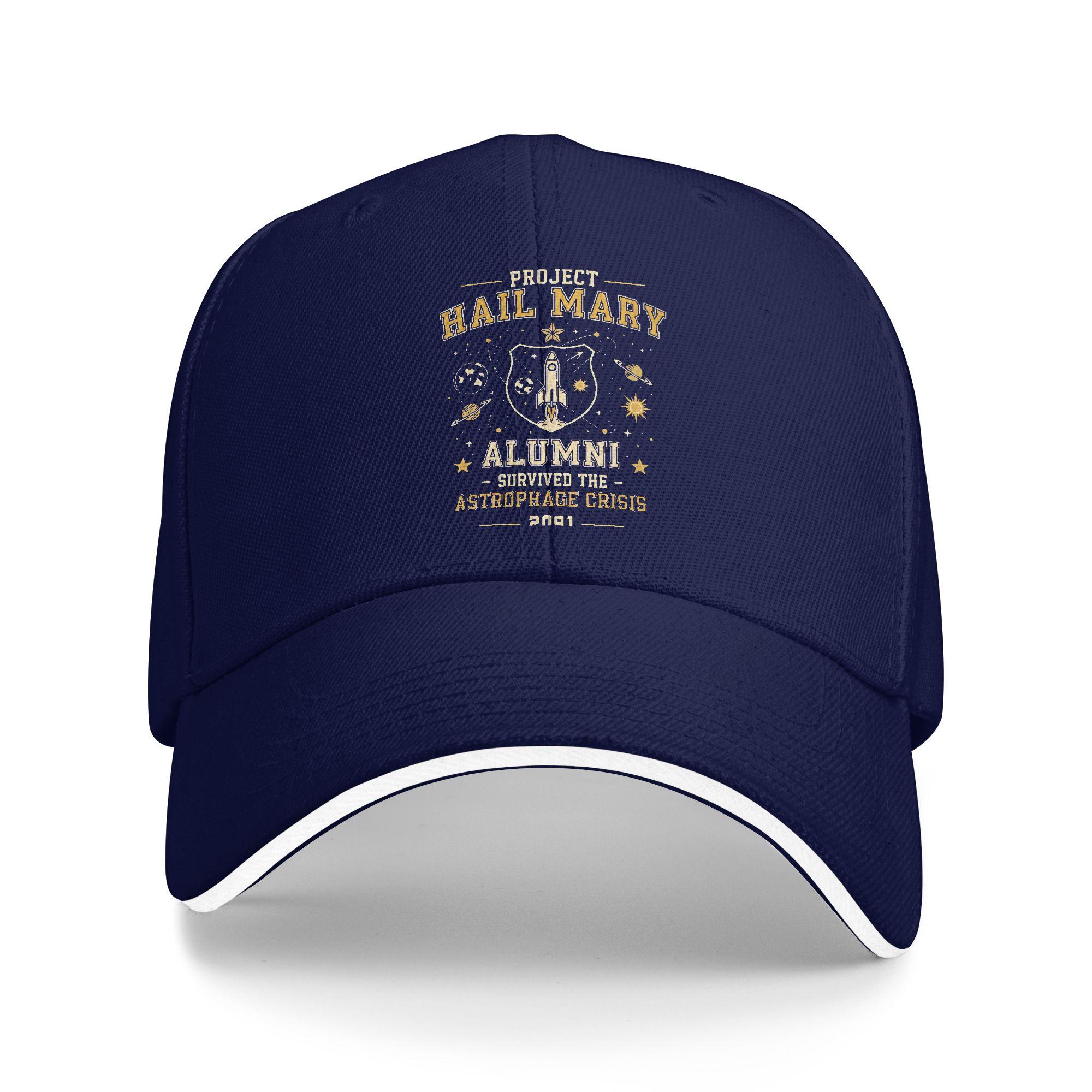 

Survived the Astrophage Crisis Project Hail Mary Baseball Caps Sandwich Hat for Men Women Adjustable Dad Hat Running Golf One Size