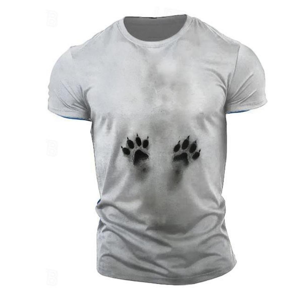 

Cartoon Raccoon Print Summer Men s T-Shirt Street Everyday Casual Fashion Loose Comfortable Short Sleeve Creative Animal T-Shirt 6XL