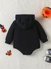 Halloween Baby Romper with Hood, Long Sleeve Printed One-Piece for Infants and Toddlers