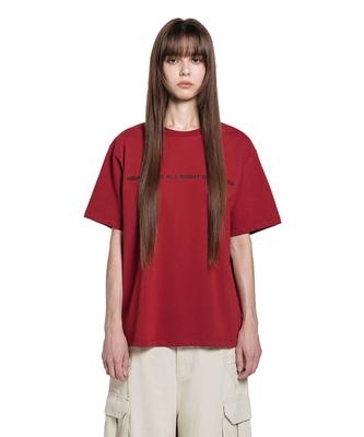 Lotaib Color Over Fit Short Sleeve - Red
