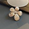 Stainless Steel Exaggerated Texture Large Flower Rings for Women Men Vintage Gold Color Adjustable Open Rings Party Jewelry Gift