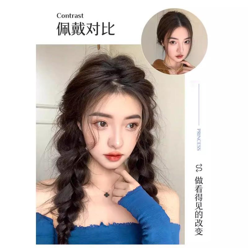 Wig Ponytail Women Braided Hair Extensions Natural Look Cute Style Hot Girl Trend