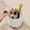 360° Drehbarer Transparenter Make-up- & Stifthalter - Staubdichte Aufbewahrung für Pinsel, Lippenstifte und Lidschatten.