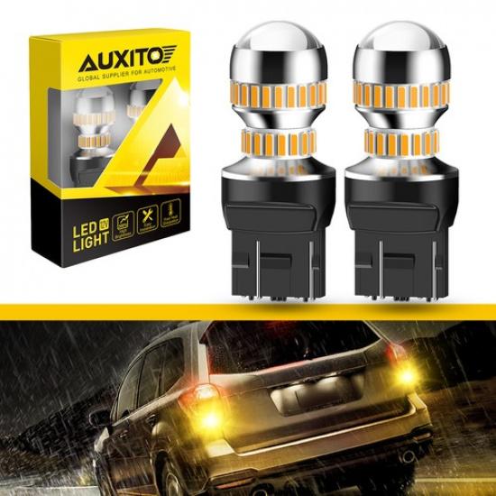 Пара Желтых Светодиодных Ламп AUXITO 7440 7443 для Заднего Хода, Поворотника, Дневного Ходового Огня