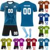 Ensemble de Maillot de Football pour Homme Respirant à Séchage Rapide Vêtement de Sport avec Short & Chaussettes pour l'Entraînement & les Matchs