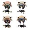 Lovely Animal Ear Winter Hat Breathable Knitted Fabric Comfortable Unisex Headwear Stylish Winter Accessory