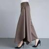 Plus Size Irregular Wide-Leg High-Waisted Korean Style Drape Skirt-Pants for Women - Spring & Summer