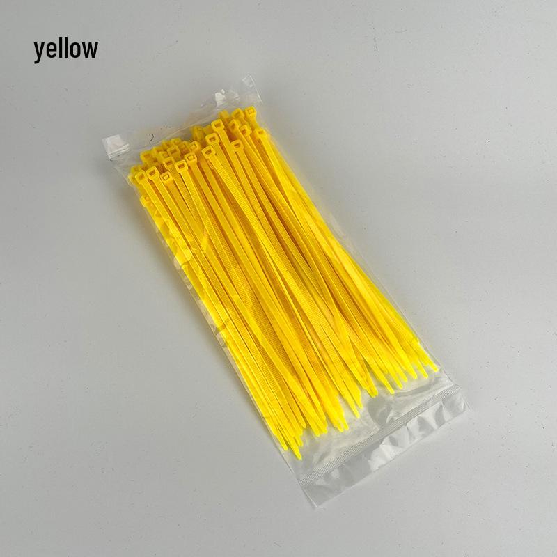 Multi-Color Nylon Zip Ties - 2x100 Pack, Small 2.4mm Wide In Blue, Red, Yellow, Green, Orange, Black, White & Pink