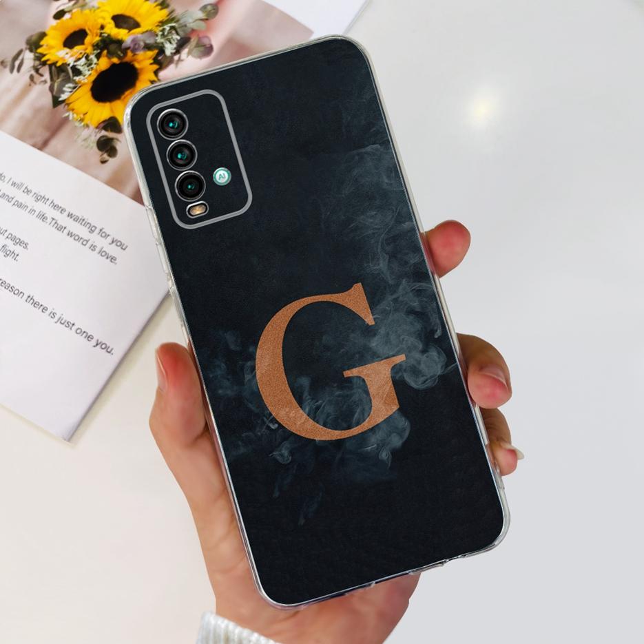 For Xiaomi Redmi 9T Case Luxury Letters Cover Clear Silicone Phone Case For Xiaomi Redmi 9T Redmi9T Back Cover 6.53'' Soft Shell