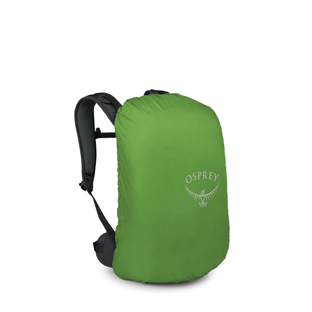 Osprey Hikelite 26L Durable Hiking Backpack Travel Daypack with Rain Raven Black - Cover, Unisex,