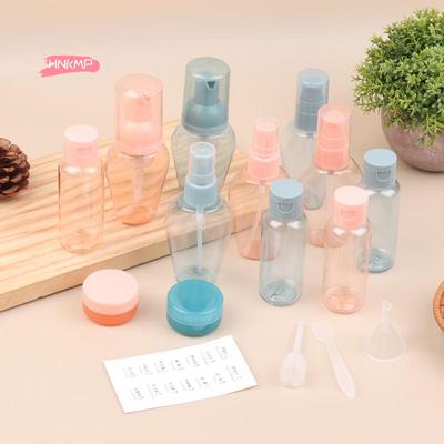 10Pcs Leak Proof Travel Bottles Set Clear Portable Cosmetic Containers Flight Size for Lotion Shampoo Toiletry Kit