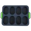 Oval 8-Grid Non-Stick Silicone Cake Mold for Home Baking