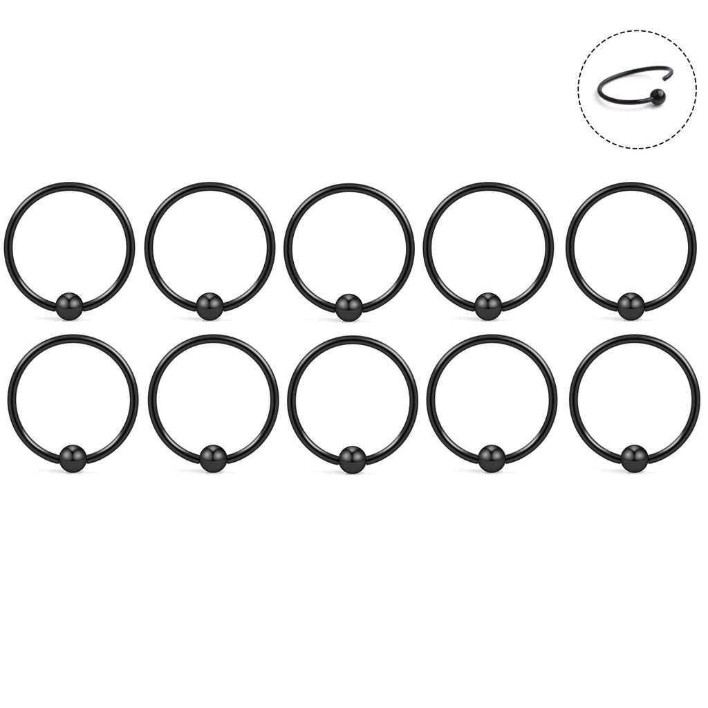 2-10Pcs Nose Ring 20G Thin Helix Cartilage Earrings For Lip Nostril Septum Piercing Hoop Womens and Mens Body Pierecing Jewelry