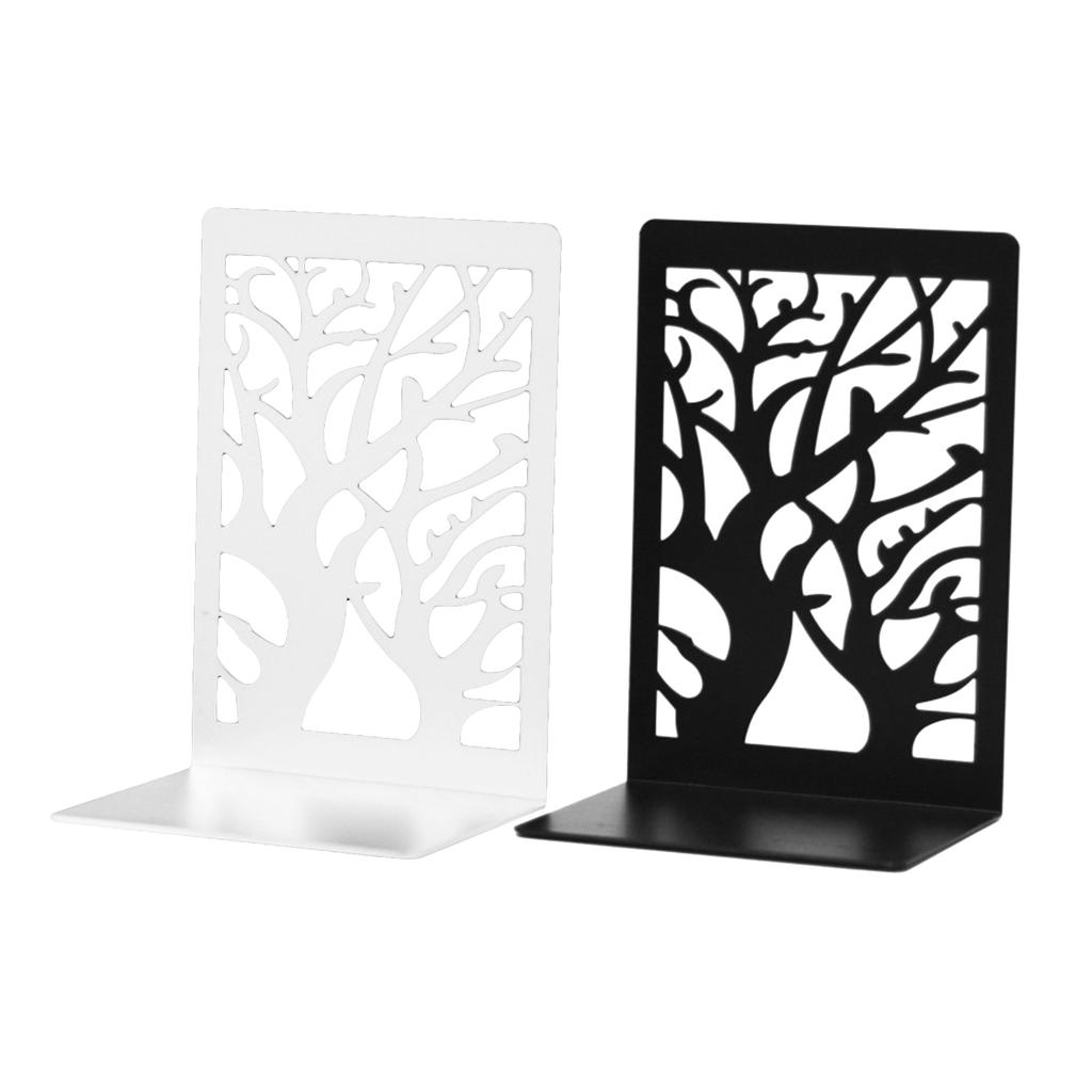 Set of 2 Tree Shaped Decorative Book Holders for Office and Study Book Organizer