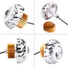 Motorcycle LED Headlight Projector Lens Dual Angel Devil Eye Head Lamp   Type Blue Pink
