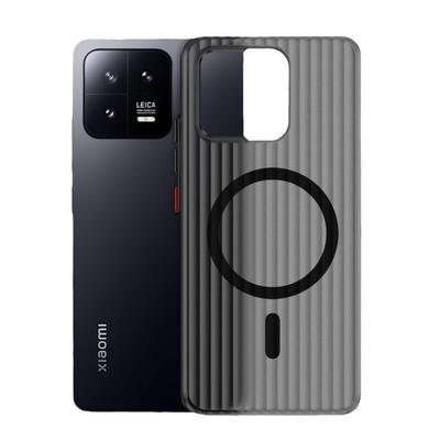 Ice Fog Magnetic Scrub Suitable for Xiaomi 15ultra Mobile Phone Case Redmi K80 Corrugated Grating 14 Hard Cover Transparent