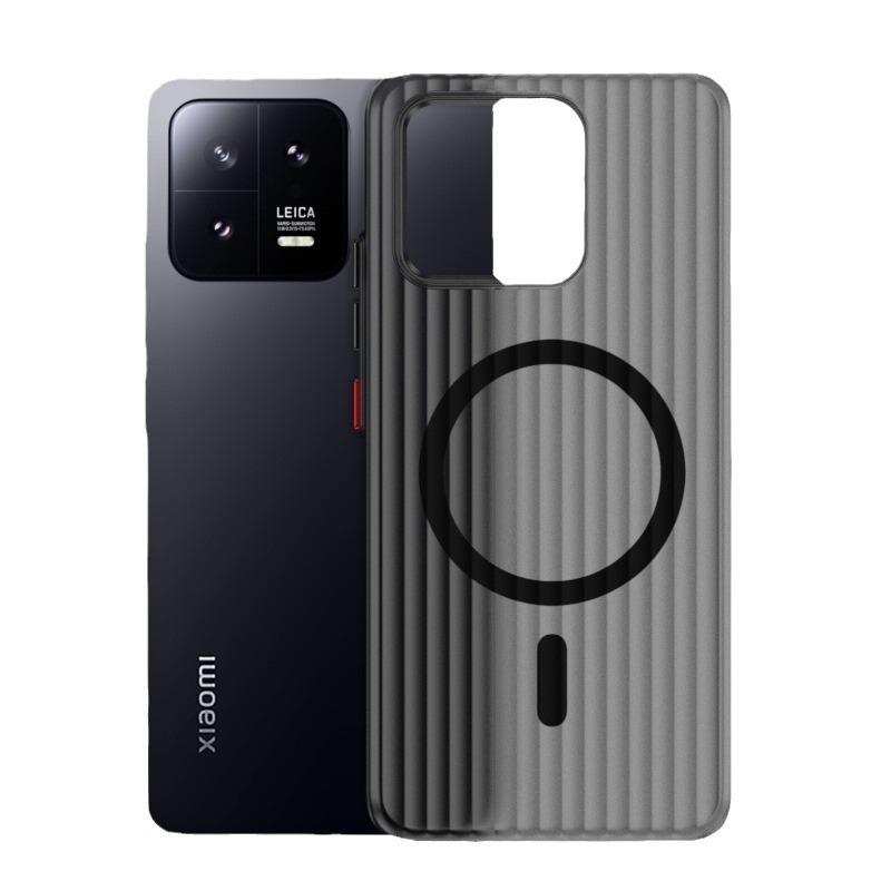 

Ice Fog Magnetic Scrub Suitable for Xiaomi 15ultra Mobile Phone Case Redmi K80 Corrugated Grating 14 Hard Cover Transparent Xiaomi 11Ultra