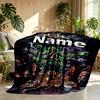 Custom Name Personalized Bride of Chucky Print Blanket, Home Decor, Bedroom, Sofa, Camping, Couch, Gifts for Birthday Christmas