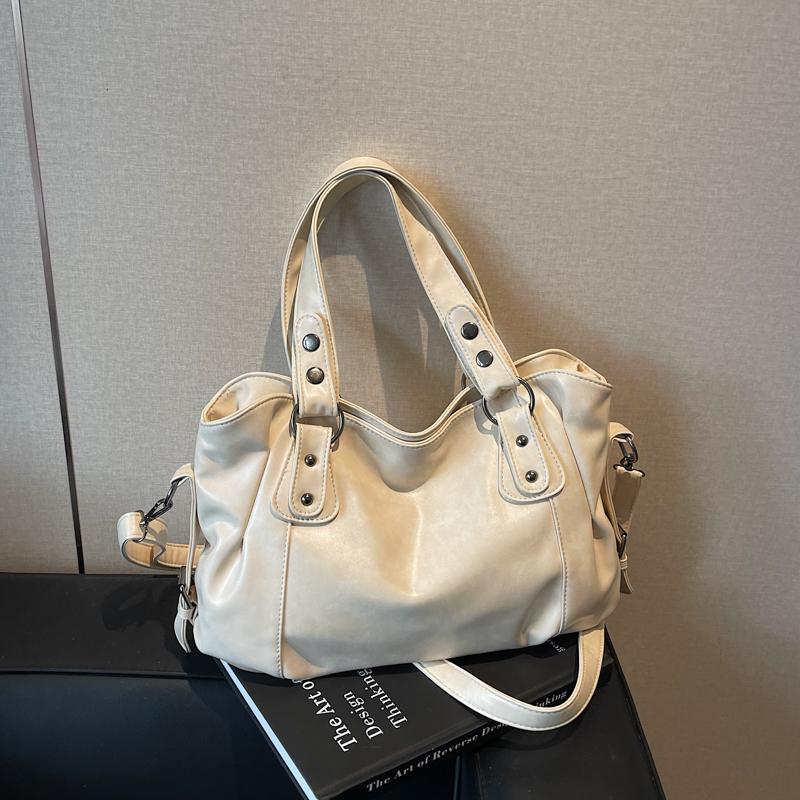Vintage Damen PU Handtasche, Einfache Tragetasche, Messenger Bag mit großem Fassungsvermögen, Modische Alltags-Handtasche mit großem Fassungsvermögen, Vintage-Stil