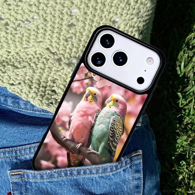 Pets 1 Budgies mobile phone case Compatible with IPhone 17 16 15 14 13 12 11Pro Max 17 Air cover